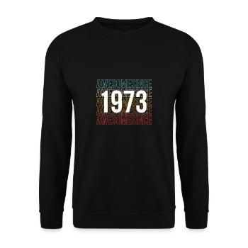 50e anniversaire Vintage Retro 1973 Chemise - Sweat-shirt Unisexe - noir - Devant - Alina (178cm) & Michal (187cm)