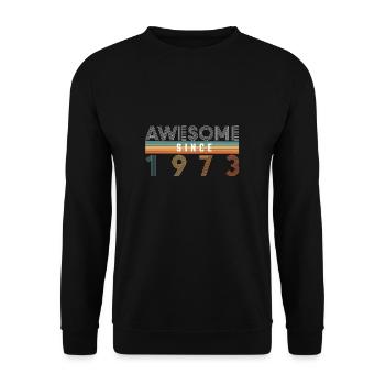 50e anniversaire génial depuis 1973 chemise - Sweat-shirt Unisexe - noir - Devant - Alina (178cm) & Michal (187cm)