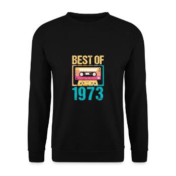 Best Of Cassette 1973 50th Birthday Shirt - Sweat-shirt Unisexe - noir - Devant - Alina (178cm) & Michal (187cm)