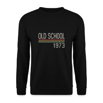 Vintage Retro Oldschool 1973 50e anniversaire - Sweat-shirt Unisexe - noir - Devant - Alina (178cm) & Michal (187cm)