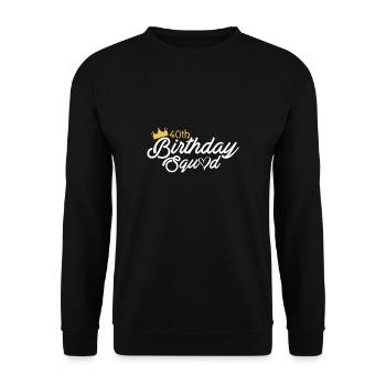 40th Birthday Squad Shirt Geschenk 1983 - Unisex Pullover - Schwarz - Vorne - Alina (178cm) & Michal (187cm)