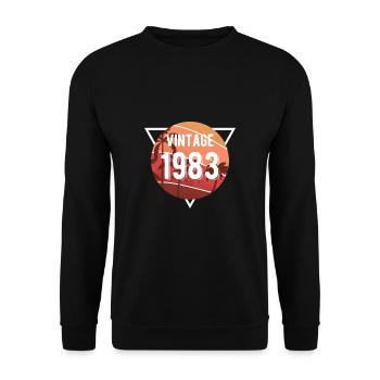 Vintage 1983 40th Birthday Shirt Palms - Sweat-shirt Unisexe - noir - Devant - Alina (178cm) & Michal (187cm)