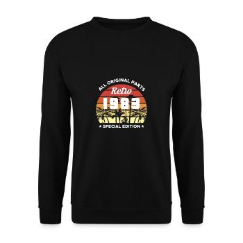 Toutes les pièces d’origine 1983 Chemise 40e anniversaire - Sweat-shirt Unisexe - noir - Devant - Alina (178cm) & Michal (187cm)