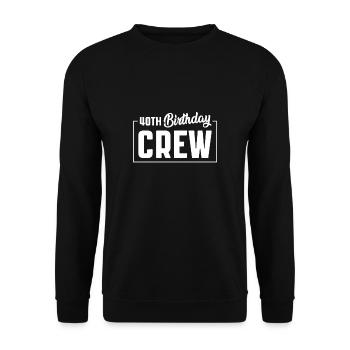 40th Birthday Crew Shirt Geschenk 1983 - Unisex Pullover - Schwarz - Vorne - Alina (178cm) & Michal (187cm)