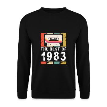 Le meilleur de 1983 Cassette Vintage 40e anniversaire - Sweat-shirt Unisexe - noir - Devant - Alina (178cm) & Michal (187cm)