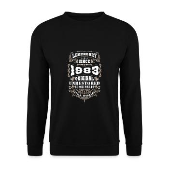 40e anniversaire 1983 Cadeau de chemise - Sweat-shirt Unisexe - noir - Devant - Alina (178cm) & Michal (187cm)