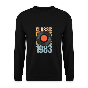 Classic Record 1983 Chemise 40e anniversaire - Sweat-shirt Unisexe - noir - Devant - Alina (178cm) & Michal (187cm)