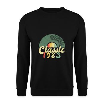 Classic Record 1983 Chemise 40e anniversaire - Sweat-shirt Unisexe - noir - Devant - Alina (178cm) & Michal (187cm)