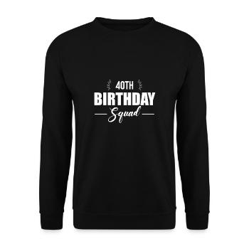 40th Birthday Squad Shirt Geschenk 1983 - Unisex Pullover - Schwarz - Vorne - Alina (178cm) & Michal (187cm)