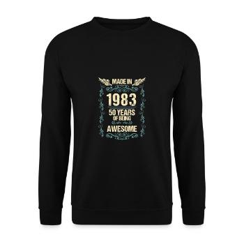 Fabriqué en 1983 40th Birthday Shirt Gift - Sweat-shirt Unisexe - noir - Devant - Alina (178cm) & Michal (187cm)