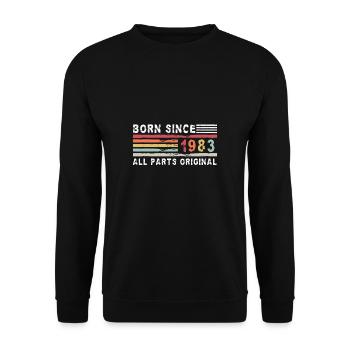 Né depuis 1983 Toutes les pièces Original Chemise - Sweat-shirt Unisexe - noir - Devant - Alina (178cm) & Michal (187cm)