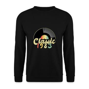Classic Record 1983 Chemise 40e anniversaire - Sweat-shirt Unisexe - noir - Devant - Alina (178cm) & Michal (187cm)