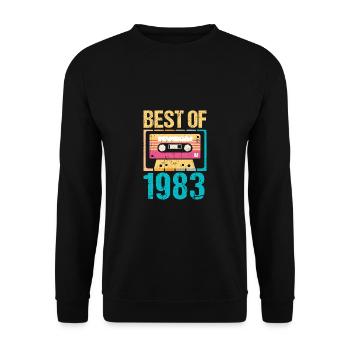 Best Of 1983 Cassette 40th Birthday - Unisex Sweatshirt - black - Front - Alina (178cm) & Michal (187cm)