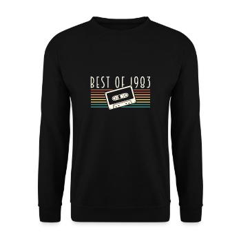 Best Of 1983 Cassette 40th Birthday Cassette - Sweat-shirt Unisexe - noir - Devant - Alina (178cm) & Michal (187cm)