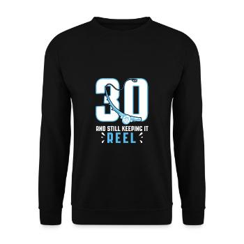 30 Et toujours en gardant le pêcheur à la bobine Fischer - Sweat-shirt Unisexe - noir - Devant - Alina (178cm) & Michal (187cm)