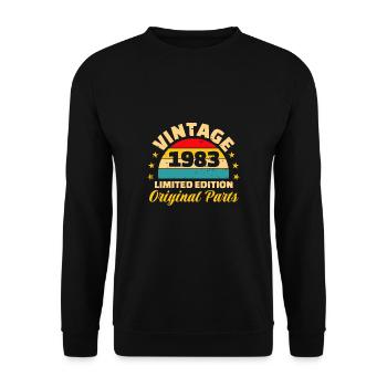 Vintage 1983 Limited Edition Original Parts - Unisex Sweatshirt - black - Front - Alina (178cm) & Michal (187cm)