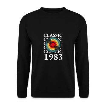 Classic Record 1983 Chemise 40e anniversaire - Sweat-shirt Unisexe - noir - Devant - Alina (178cm) & Michal (187cm)