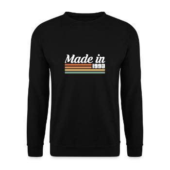 Fabriqué en 1993 30th Birthday Shirt Gift - Sweat-shirt Unisexe - noir - Devant - Alina (178cm) & Michal (187cm)