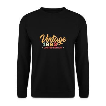 Chemise vintage 1993 en édition limitée - Sweat-shirt Unisexe - noir - Devant - Alina (178cm) & Michal (187cm)