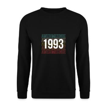 Awesome Since 1993 30. Geburtstag - Unisex Pullover - Schwarz - Vorne - Alina (178cm) & Michal (187cm)