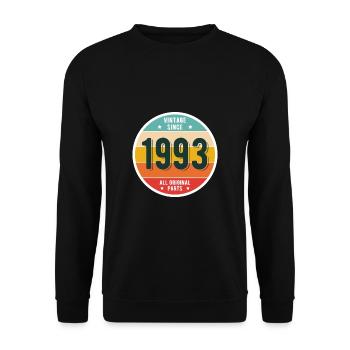 Fabriqué en 1993 30th Birthday Shirt Gift - Sweat-shirt Unisexe - noir - Devant - Alina (178cm) & Michal (187cm)