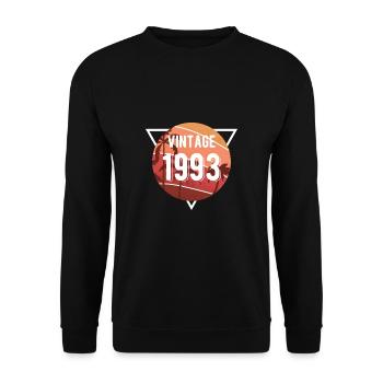 Vintage Retro 1993 30th Birthday Shirt Cadeau - Sweat-shirt Unisexe - noir - Devant - Alina (178cm) & Michal (187cm)