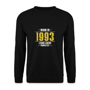Fabriqué en 1993 30th Birthday Shirt Gift - Sweat-shirt Unisexe - noir - Devant - Alina (178cm) & Michal (187cm)