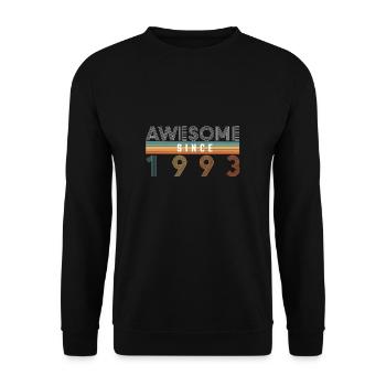 Génial depuis 1993 30th Birthday Shirt Gift - Sweat-shirt Unisexe - noir - Devant - Alina (178cm) & Michal (187cm)