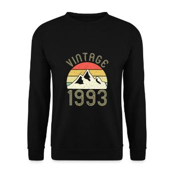 Millésime Berge 1993 30ème anniversaire - Sweat-shirt Unisexe - noir - Devant - Alina (178cm) & Michal (187cm)