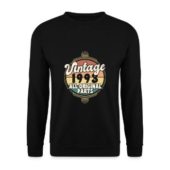 Vintage Rétro 1993 30ème anniversaire - Sweat-shirt Unisexe - noir - Devant - Alina (178cm) & Michal (187cm)