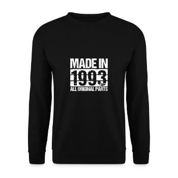 Fabriqué en 1993 30th Birthday Shirt Gift - Sweat-shirt Unisexe - noir - Devant - Alina (178cm) & Michal (187cm)