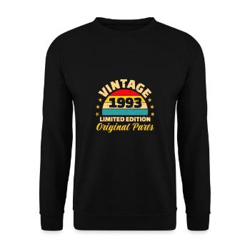 Vintage 1993 30th Birthday Shirt Cadeau - Sweat-shirt Unisexe - noir - Devant - Alina (178cm) & Michal (187cm)