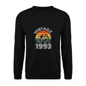 Vintage 1993 30th Birthday Shirt Cadeau - Sweat-shirt Unisexe - noir - Devant - Alina (178cm) & Michal (187cm)