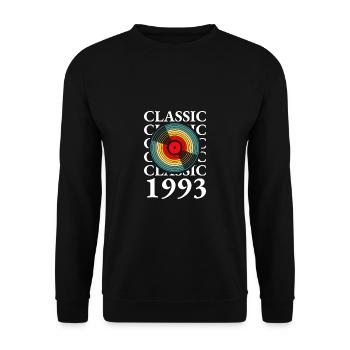Classic 1993 30th Birthday Shirt Record - Sweat-shirt Unisexe - noir - Devant - Alina (178cm) & Michal (187cm)