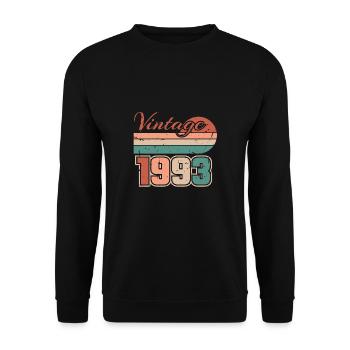 Vintage 1993 30th Birthday Shirt Cadeau - Sweat-shirt Unisexe - noir - Devant - Alina (178cm) & Michal (187cm)