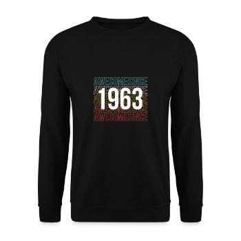 Vintage 1963 60th Birthday Shirt Gift - Sweat-shirt Unisexe - noir - Devant - Alina (178cm) & Michal (187cm)