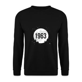 Moon 1963 60th Birthday Shirt Cadeau - Sweat-shirt Unisexe - noir - Devant - Alina (178cm) & Michal (187cm)