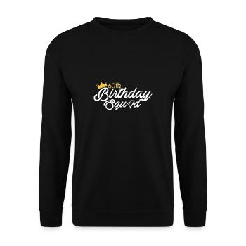 60th Birthday Squad Shirt Geschenk 1963 - Unisex Pullover - Schwarz - Vorne - Alina (178cm) & Michal (187cm)