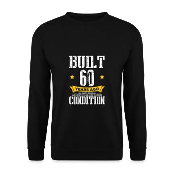 Vintage 1963 60th Birthday Shirt Gift - Sweat-shirt Unisexe - noir - Devant - Alina (178cm) & Michal (187cm)