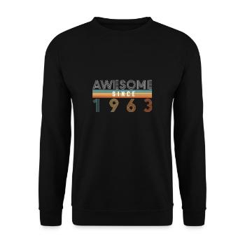 Génial depuis 1963 60th Birthday Shirt Gift - Sweat-shirt Unisexe - noir - Devant - Alina (178cm) & Michal (187cm)