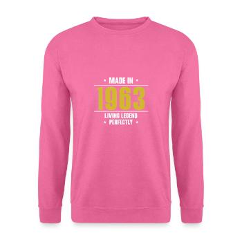 Fabriqué en 1963 60e anniversaire Cadeau de chemise - Sweat-shirt Unisexe - rose - Devant