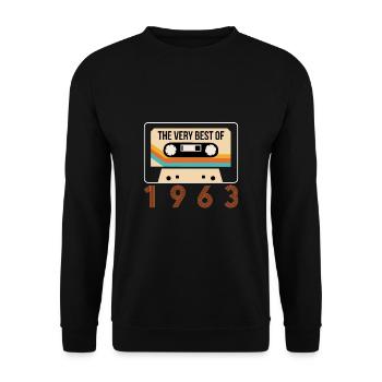 Cassette 1963 60th Birthday Shirt Gift - Sweat-shirt Unisexe - noir - Devant - Alina (178cm) & Michal (187cm)