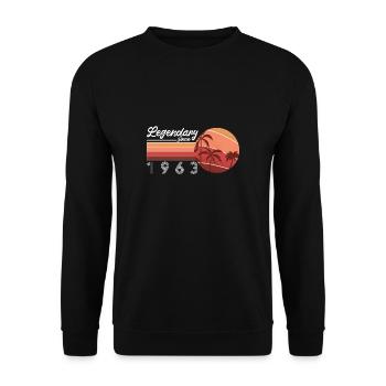 Cadeau légendaire de chemise du 60e anniversaire de 1963 - Sweat-shirt Unisexe - noir - Devant - Alina (178cm) & Michal (187cm)