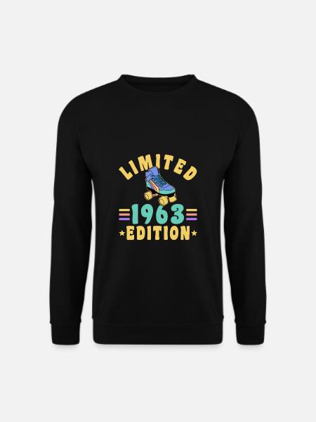 Limited 1963 Edition Roller Skates 60th Birthday - Unisex Sweatshirt - black