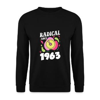 Radical depuis 1963 Cadeau du 60e anniversaire - Sweat-shirt Unisexe - noir - Devant - Alina (178cm) & Michal (187cm)
