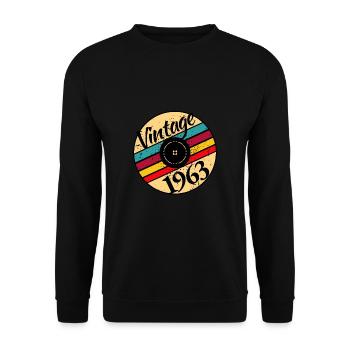 Vintage Record 1963 60th Birthday Gift - Sweat-shirt Unisexe - noir - Devant - Alina (178cm) & Michal (187cm)