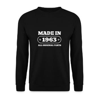 Fabriqué en 1963 60e anniversaire Cadeau de chemise - Sweat-shirt Unisexe - noir - Devant - Alina (178cm) & Michal (187cm)