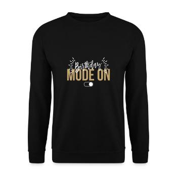 Cadeau de mode d’anniversaire sur chemise - Sweat-shirt Unisexe - noir - Devant - Alina (178cm) & Michal (187cm)