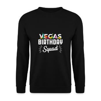 Vegas Birthday Squad Shirt Geschenk - Unisex Pullover - Schwarz - Vorne - Alina (178cm) & Michal (187cm)