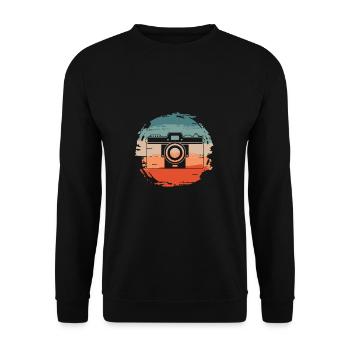 Cadeau de chemise de photographe rétro vintage - Sweat-shirt Unisexe - noir - Devant - Alina (178cm) & Michal (187cm)